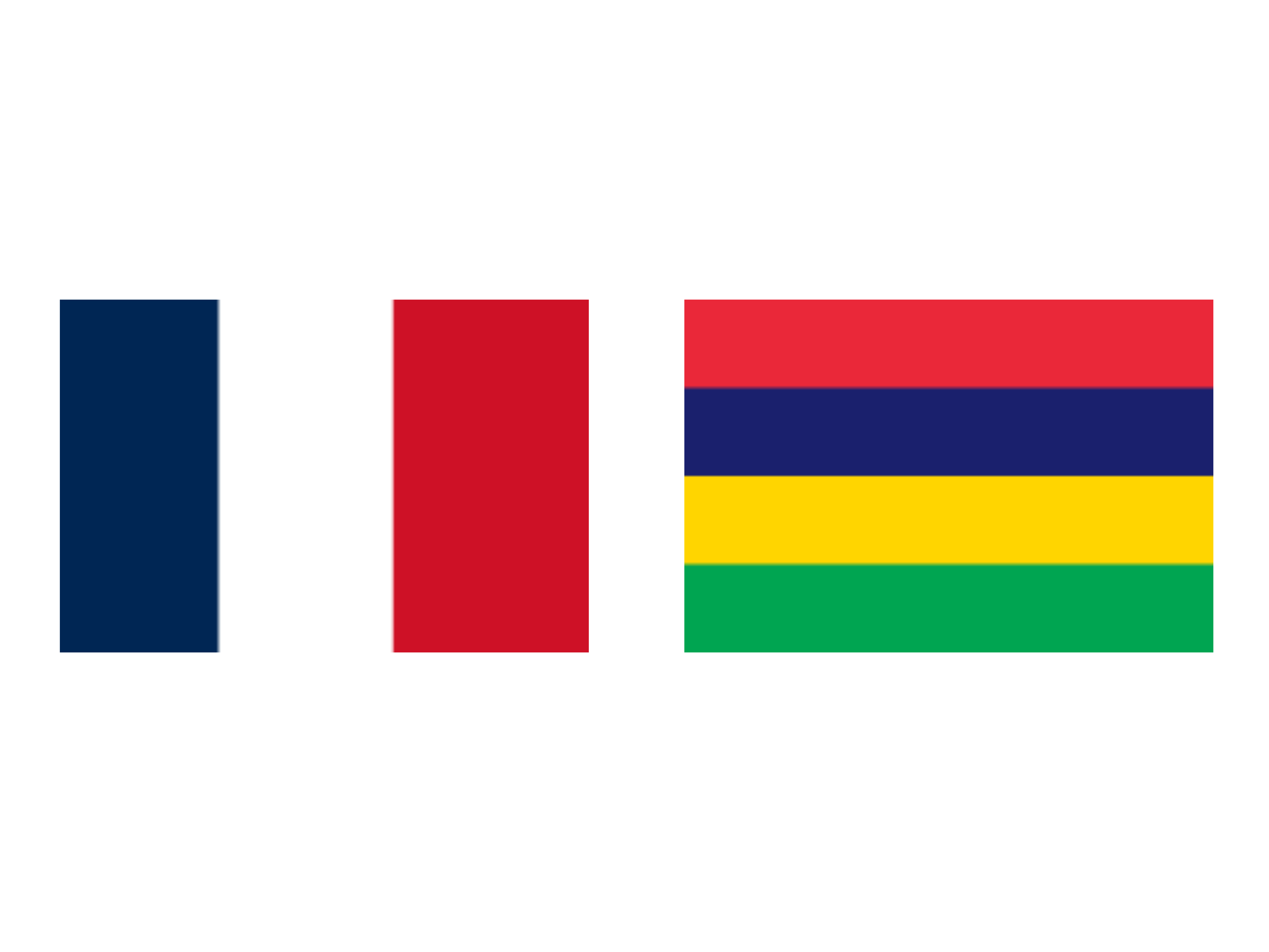drapeau de la france et de l'ile Maurice 