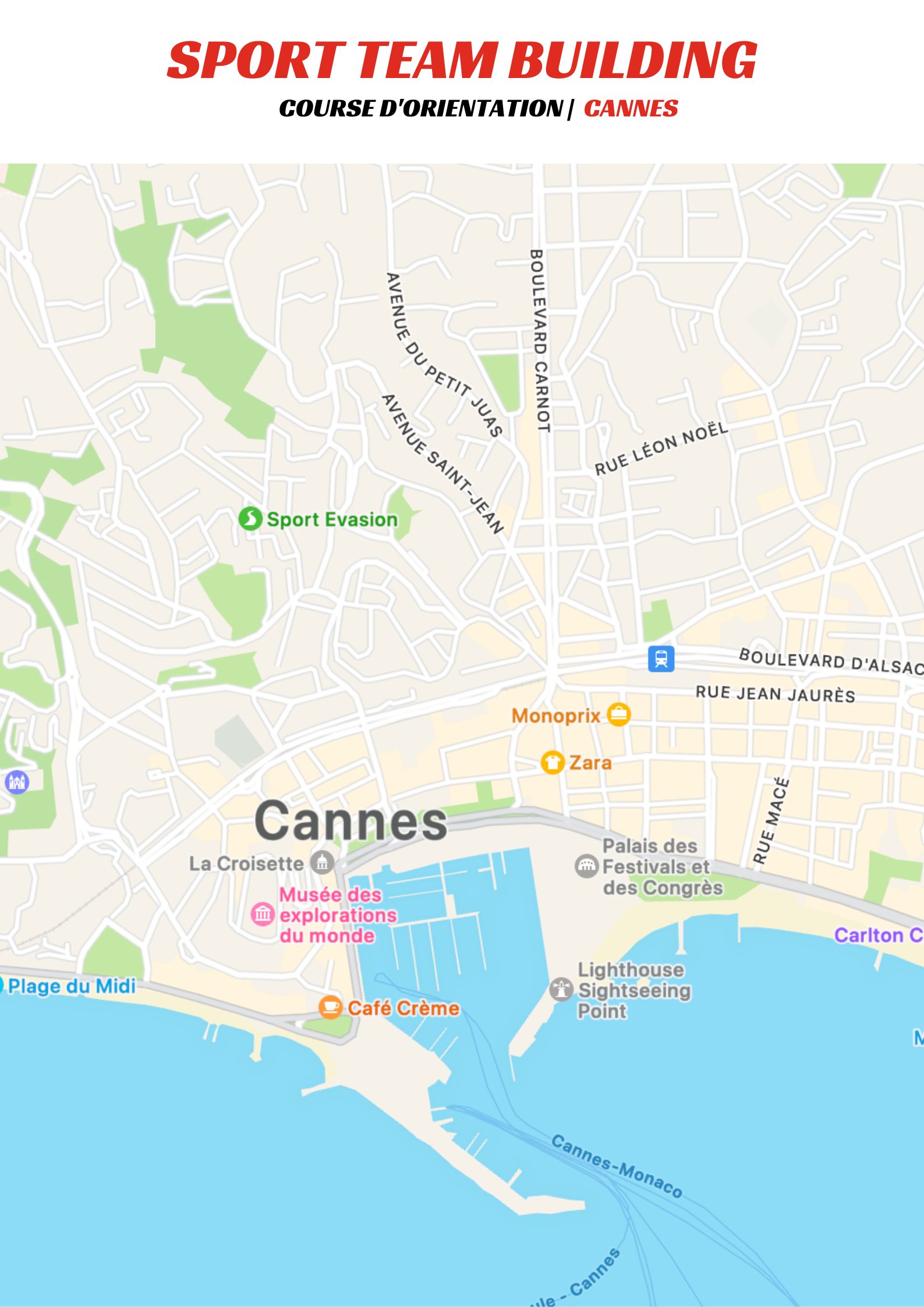 course d'orientation à Cannes pour entreprise et amis course d'orientation à Cannes pour entreprise et amis