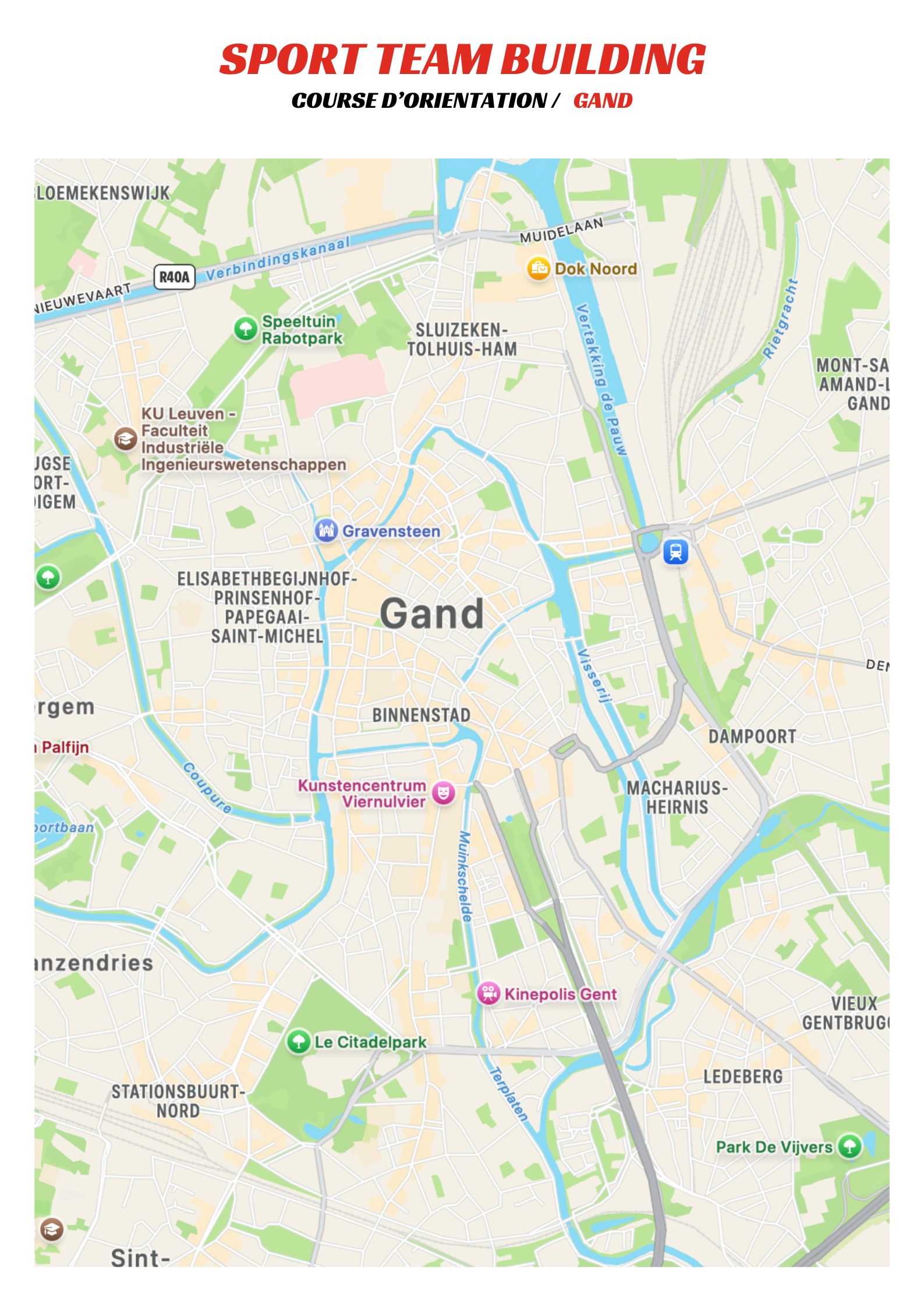 course d'orientation a Gand 